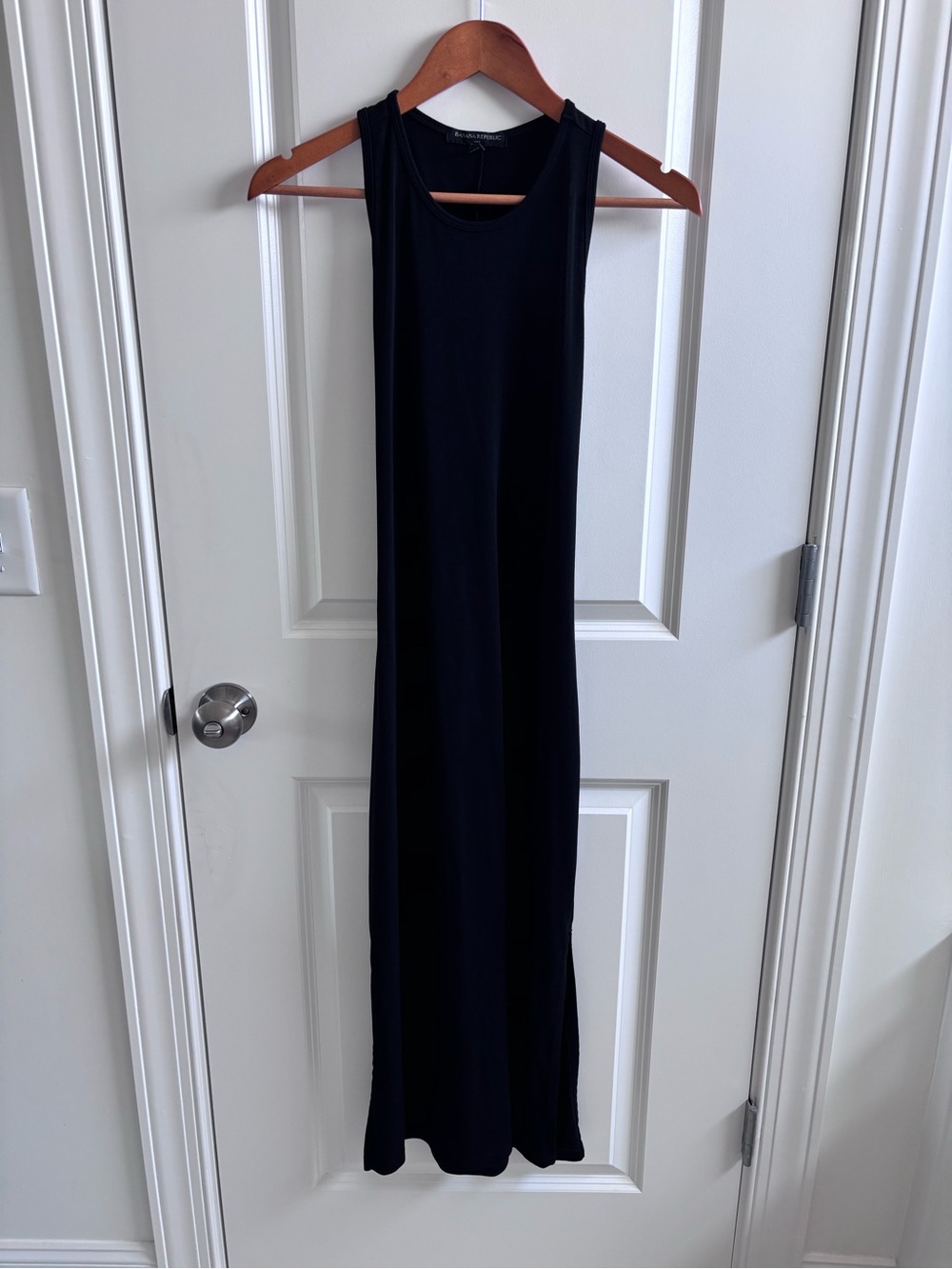 Banana Republic Black Midi Tank Dress with Twist Back